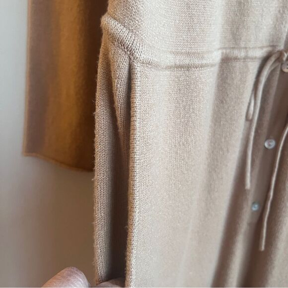 Who What Wear Plus Size Camel Knit Jumpsuit Sz L long sleeve button up Coquette - Picture 4 of 5